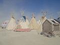 Teepees at Lightning Temple village